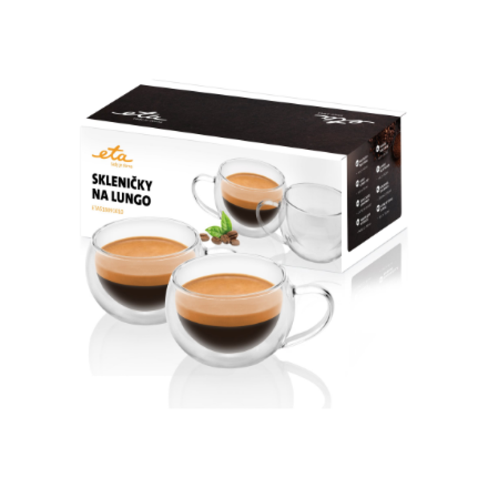 ETA , Lungo cups , ETA518091010 , For coffee , 2 pc(s) , Dishwasher proof , Glass