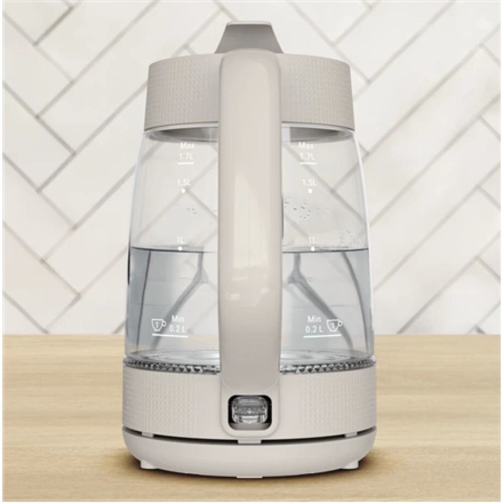 TEFAL Kettle , KO2G0BE0 , 2000 W , Electric , 1.7 L , Glass , 360° rotational base , Grey/Transparent