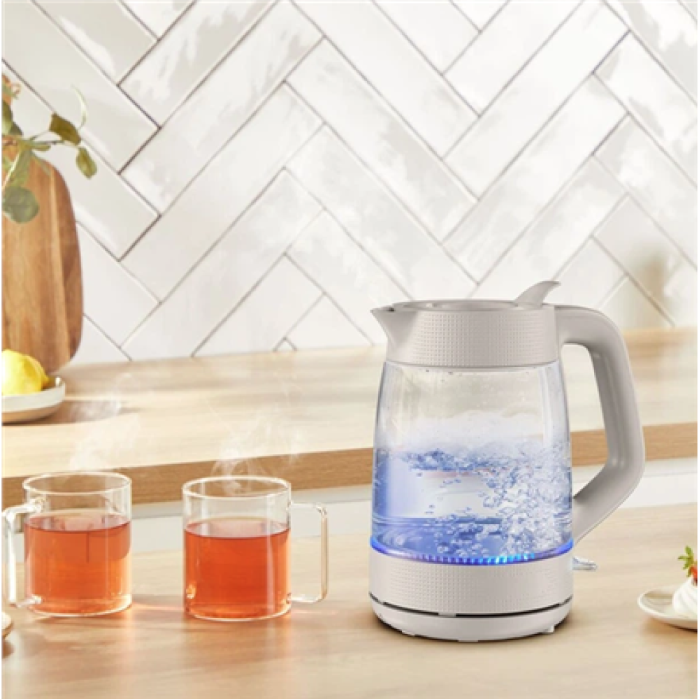 TEFAL Kettle , KO2G0BE0 , 2000 W , Electric , 1.7 L , Glass , 360° rotational base , Grey/Transparent