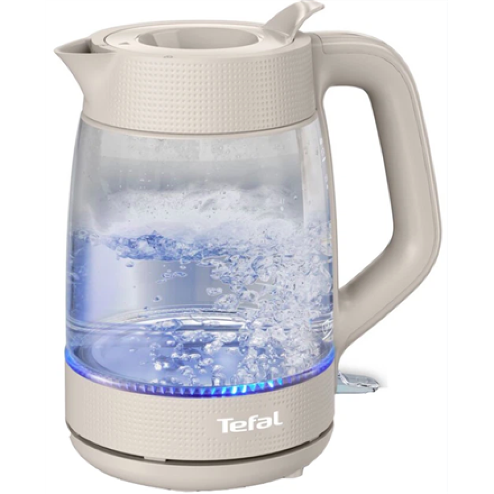 TEFAL Kettle , KO2G0BE0 , 2000 W , Electric , 1.7 L , Glass , 360° rotational base , Grey/Transparent