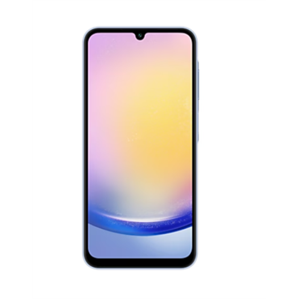 Samsung Galaxy , A25 (A256) , Blue , 6.5 , Super AMOLED , 1080 x 2340 pixels , Exynos , 1280 (5 nm) , Internal RAM 6 GB , 256 GB , Dual SIM , Nano-SIM , 3G , 4G , 5G , Main camera resolution 50+8+2 MP , Secondary camera resolution 13 MP , Android , 14 , 5