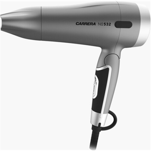 Carrera Hair dryer No. 532 1600 W, Number of temperature settings 2, Ionic function, Grey/Black