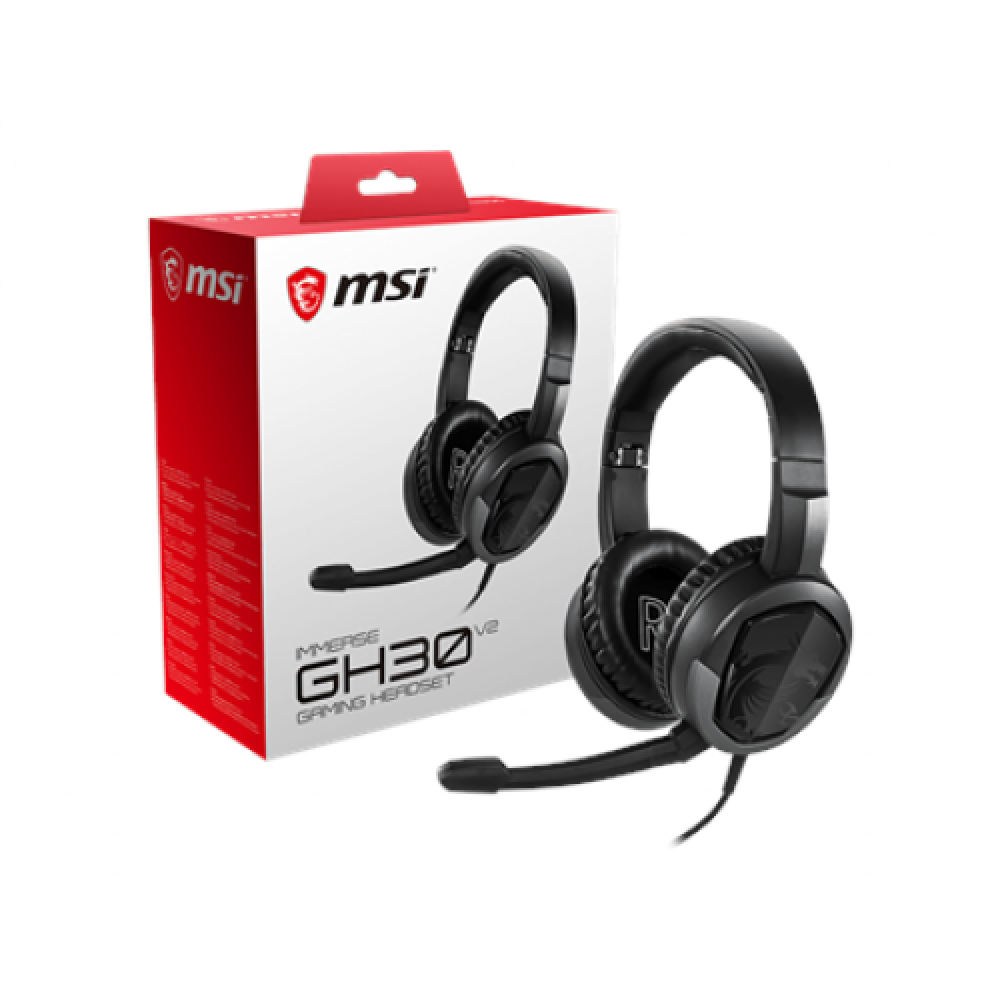 MSI Immerse GH30 V2 Gaming Headset, Wired, Black MSI Gaming Headset Immerse GH30 V2 Gaming Headset