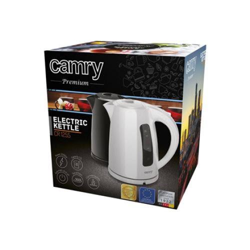 Camry , Kettle , CR 1255 , Standard , 2200 W , 1.7 L , Plastic , 360° rotational base , Black