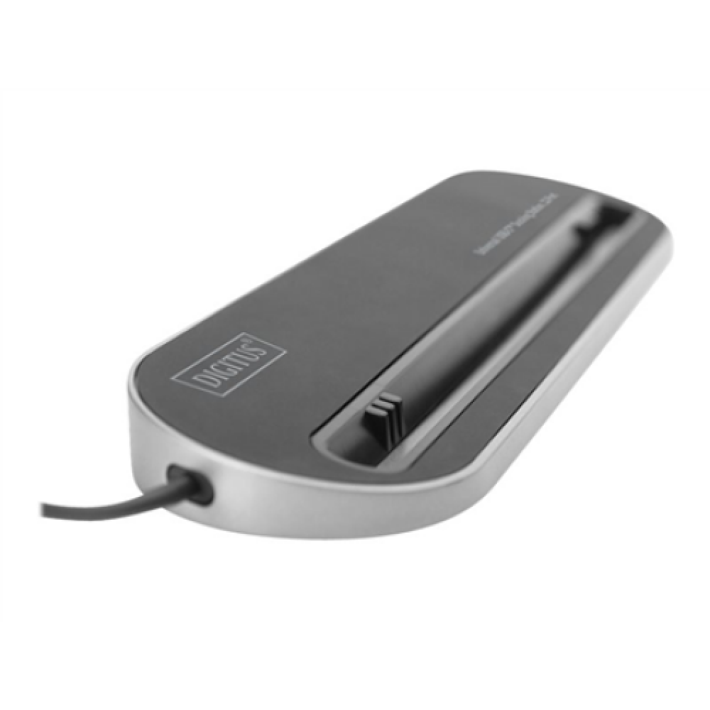 Digitus USB-C Docking Station, 12-Port Dock Ethernet LAN (RJ-45) ports 1 VGA (D-Sub) ports quantity 1 USB 3.0 (3.1 Gen 1) ports quantity 2 USB 2.0 ports quantity 2 HDMI ports quantity 1 Ethernet LAN USB 3.0 (3.1 Gen 1) Type-C ports quantity 2