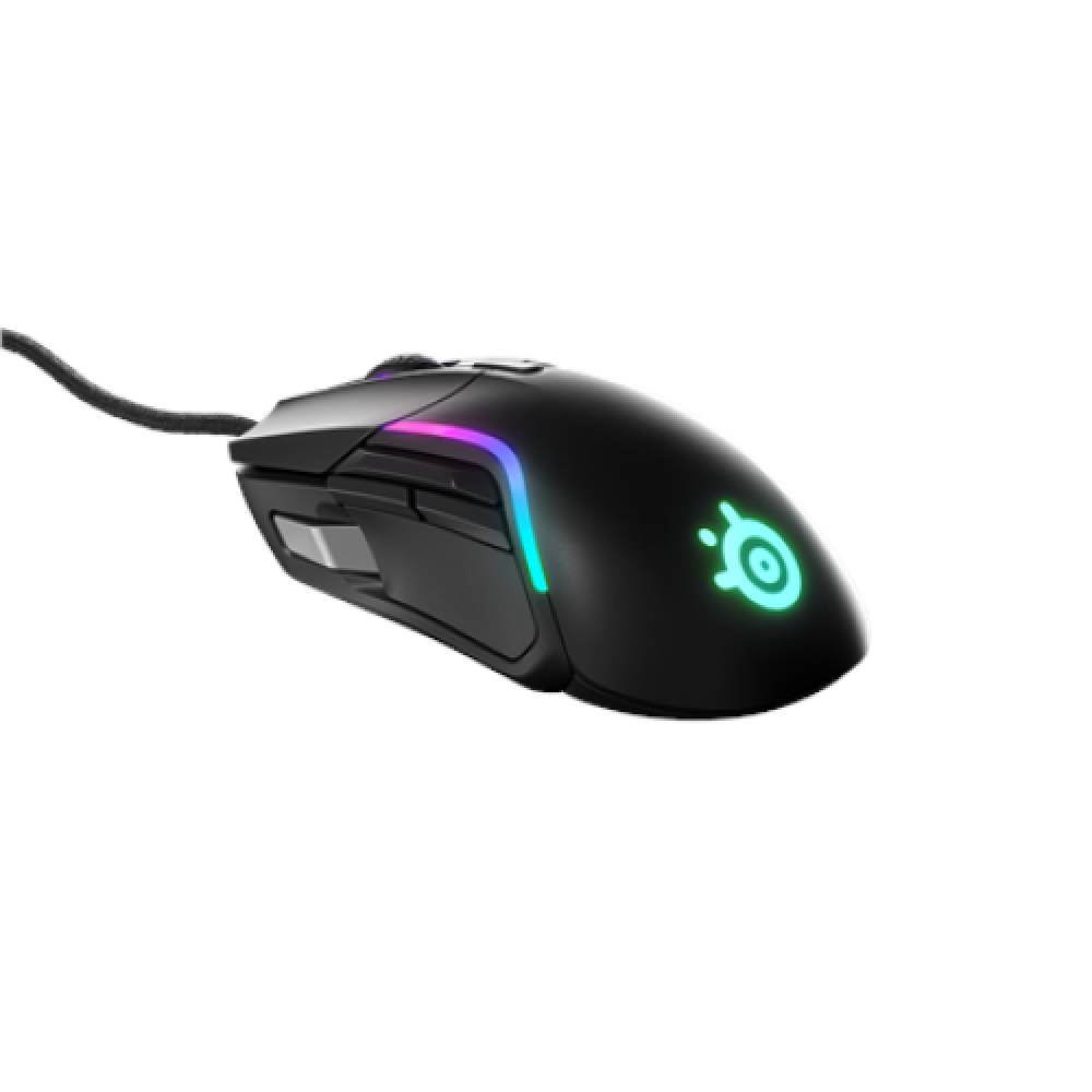 SteelSeries Gaming Mouse Rival 5, Optical, RGB LED light, Black, Wired