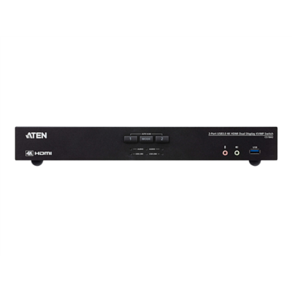 Aten 2-Port USB 3.0 4K HDMI Dual Display KVMP Switch , CS1842