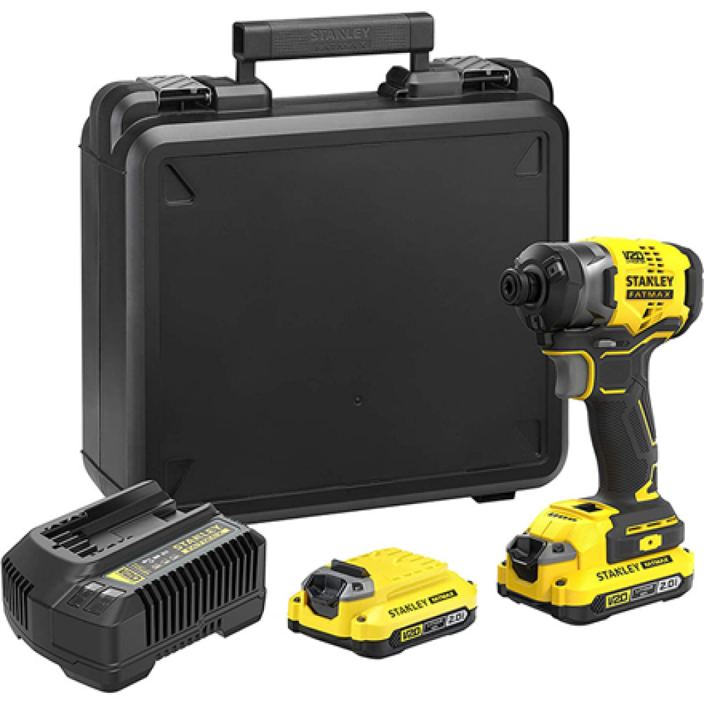 Stanley , 18V V20 Brushless 3-Speed Impact Driver - 2.0Ah Kit , SFMCF820D2K-QW , 18 V , 2.0 Ah , Lithium Ion