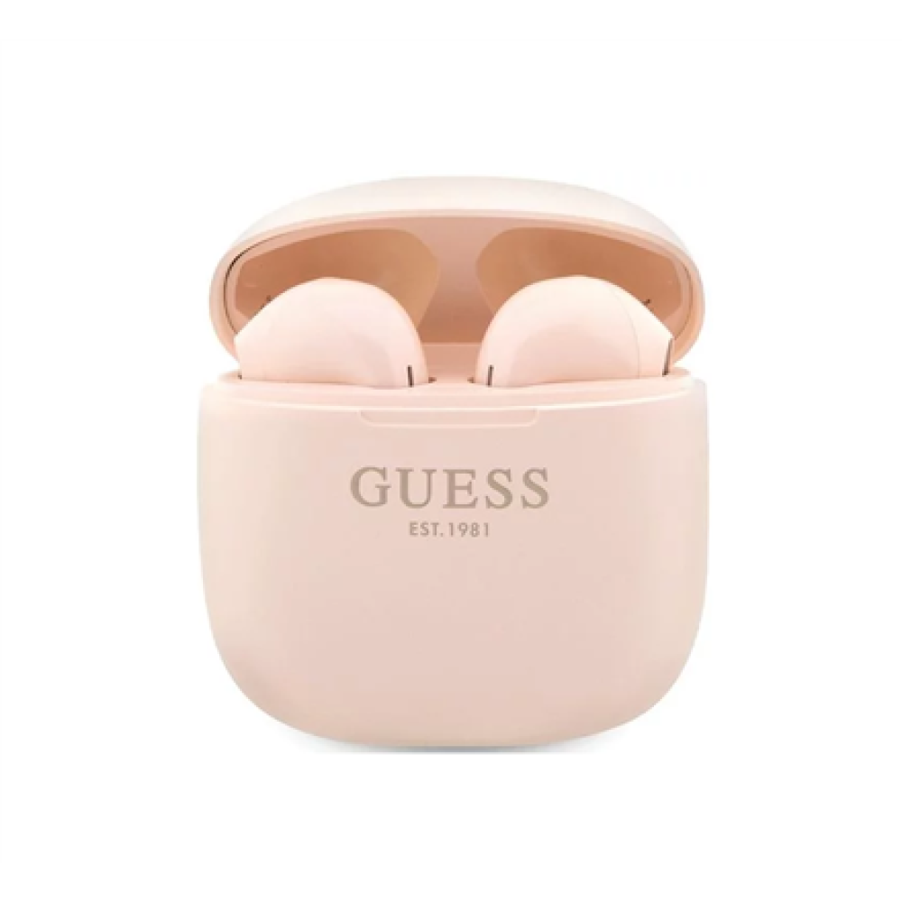 Guess Bluetooth headphones GUTWST26PSP TWS + docking station pink/pink Classic EST Logo , GUESS