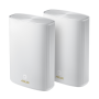 ZenWiFi AX Hybrid (XP4) (2pk White) , 802.11ax , 574+1201 Mbit/s , Ethernet LAN (RJ-45) ports 2 , Mesh Support Yes , MU-MiMO Yes , 1 x USB 3.0