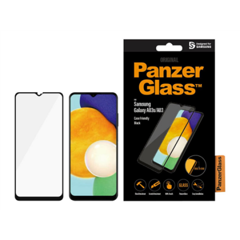 PanzerGlass Samsung, Galaxy A03s/A03, CF, Hybrid glass, Black, Screen Protector