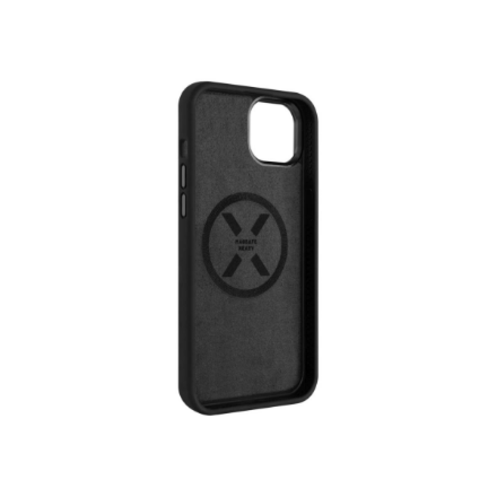 Fixed , MagFlow , Back cover , Apple , iPhone 15 Plus , Liquid silicon , Black