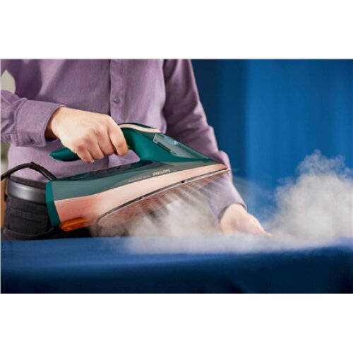 Philips , DST8030/70 Azur , Steam Iron , 3000 W , Water tank capacity 350 ml , Continuous steam 70 g/min , Green