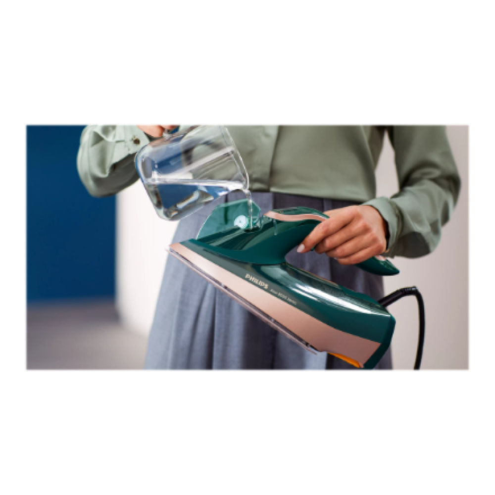 Philips , DST8030/70 Azur , Steam Iron , 3000 W , Water tank capacity 350 ml , Continuous steam 70 g/min , Green