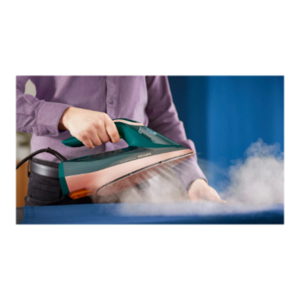 Philips , DST8030/70 Azur , Steam Iron , 3000 W , Water tank capacity 350 ml , Continuous steam 70 g/min , Green