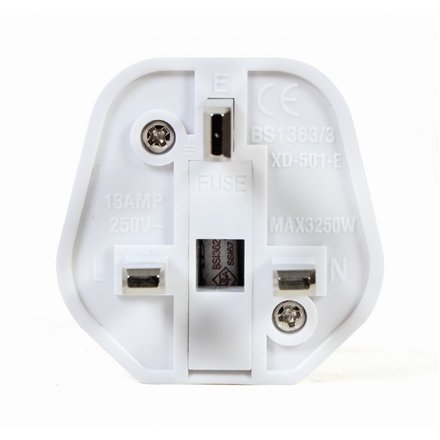 Cablexpert AC power adapter, EU Schuko socket to UK plug, 13 A , A-AC-EUFUKM-01 , Power adapter
