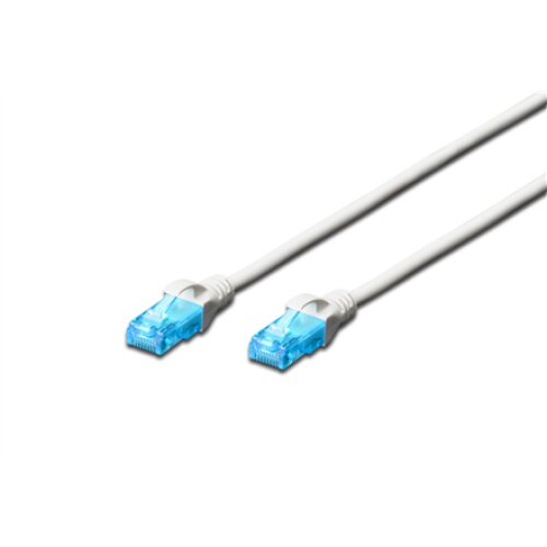 Digitus , CAT 5e U-UTP , Patch cord , PVC AWG 26/7 , White , 2 m , Modular RJ45 (8/8) plug