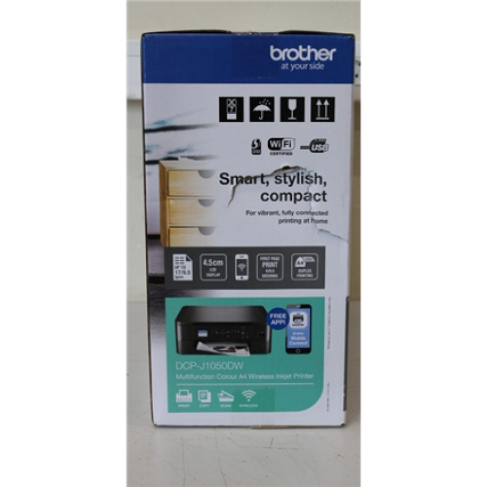 SALE OUT. Brother DCP-J1050DW All in one A4 Inkjet Printer, DAMAGED PACKAGING , Brother Multifunction Printer , DCP-J1050DW , Inkjet , Colour , All-in-one , A4 , Wi-Fi , Black , DAMAGED PACKAGING