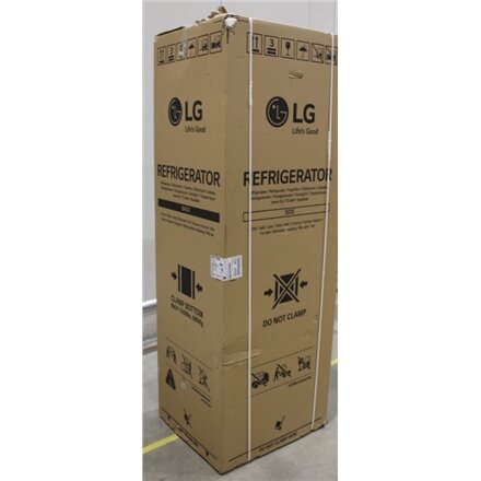 SALE OUT. , LG , Refrigerator , GBB72PZDMN , Energy efficiency class E , Free standing , Combi , Height 203 cm , No Frost system , Fridge net capacity 277 L , Freezer net capacity 107 L , Display , 36 dB , Silver , DAMAGED PACKAGING