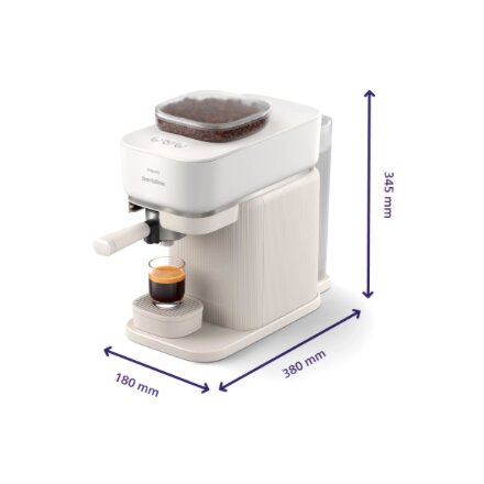 Philips Coffee maker , BAR300/03 Baristina , Pump pressure 16 bar , Semi-automatic , 122.8 W , White