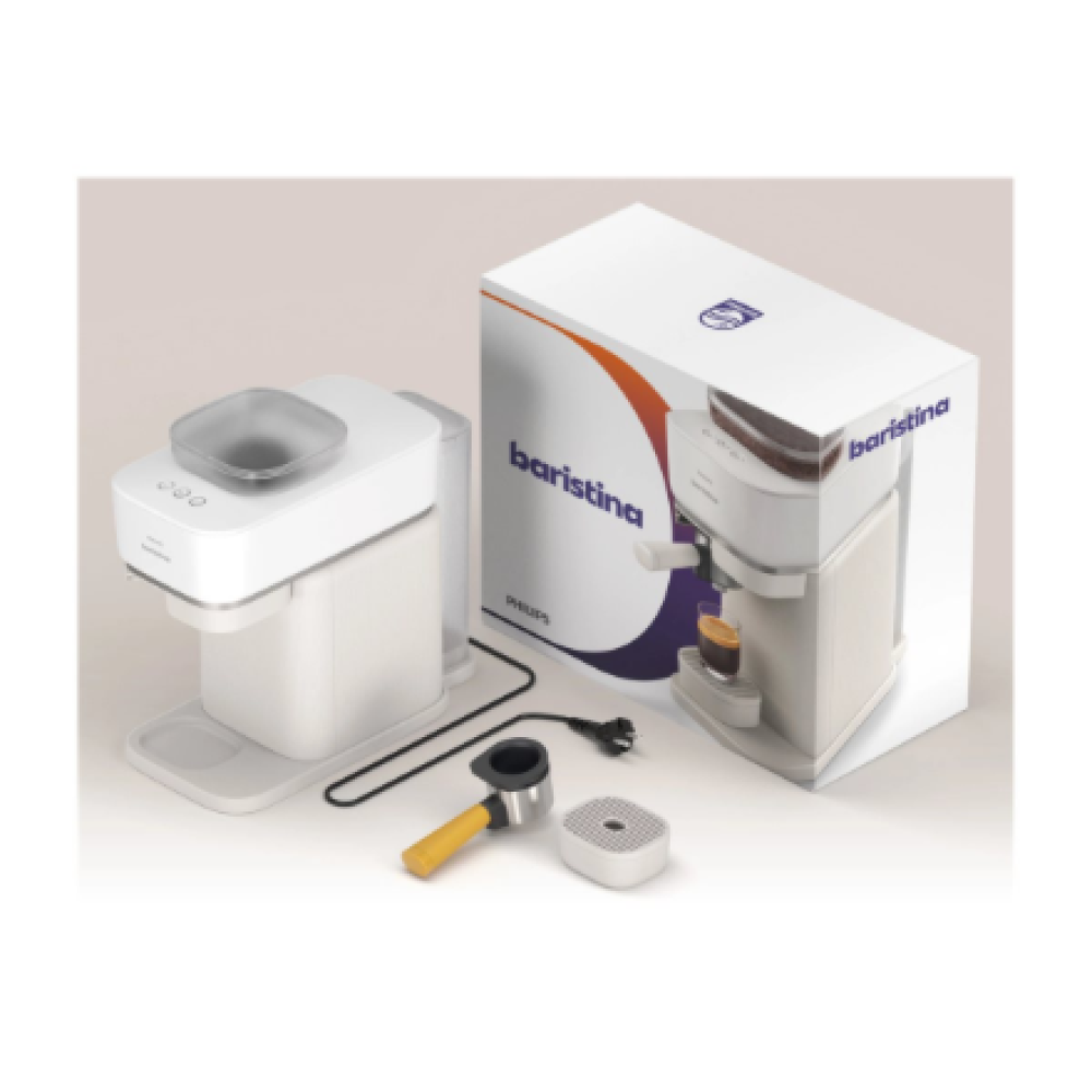 Philips Coffee maker , BAR300/03 Baristina , Pump pressure 16 bar , Semi-automatic , 122.8 W , White