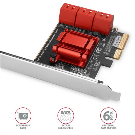 AXAGON PCIe Controller 6x SATA 6G , PCES-SA6