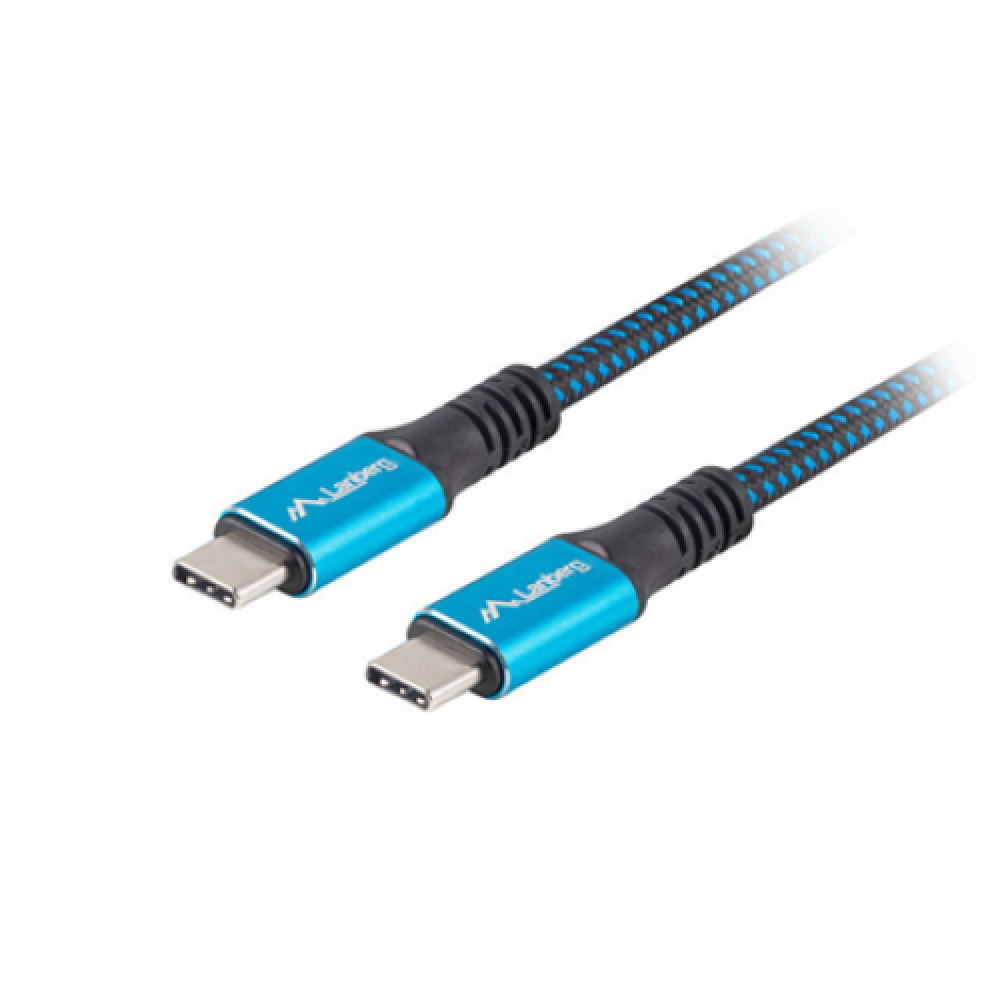 Lanberg , USB-C to USB-C Cable , Black/Blue , 0.5 m
