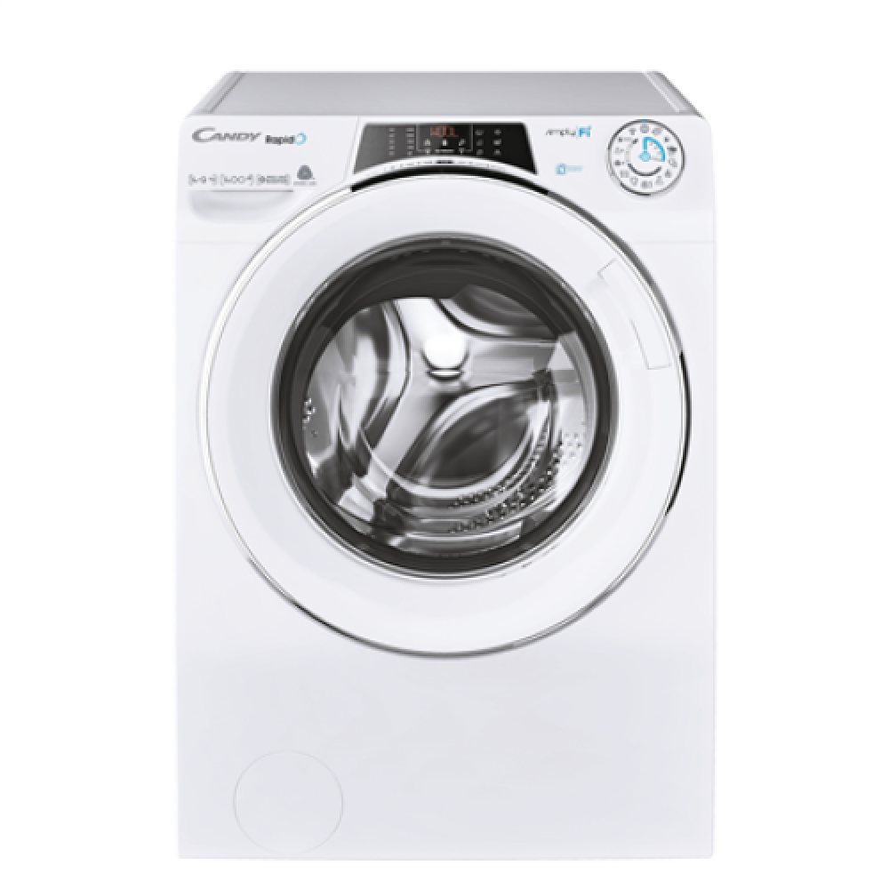 Candy Washing Machine with Dryer ROW41494DWMCE-S Energy efficiency class A Front loading Washing capacity 14 kg 1400 RPM Depth 67 cm Width 60 cm Display TFT Drying system Drying capacity 9 kg Steam function Wi-Fi White