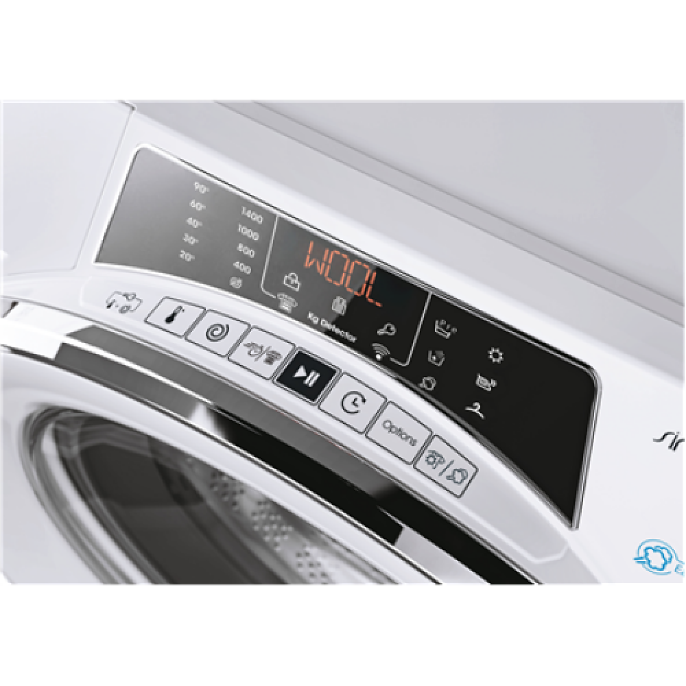 Candy Washing Machine with Dryer ROW41494DWMCE-S Energy efficiency class A Front loading Washing capacity 14 kg 1400 RPM Depth 67 cm Width 60 cm Display TFT Drying system Drying capacity 9 kg Steam function Wi-Fi White