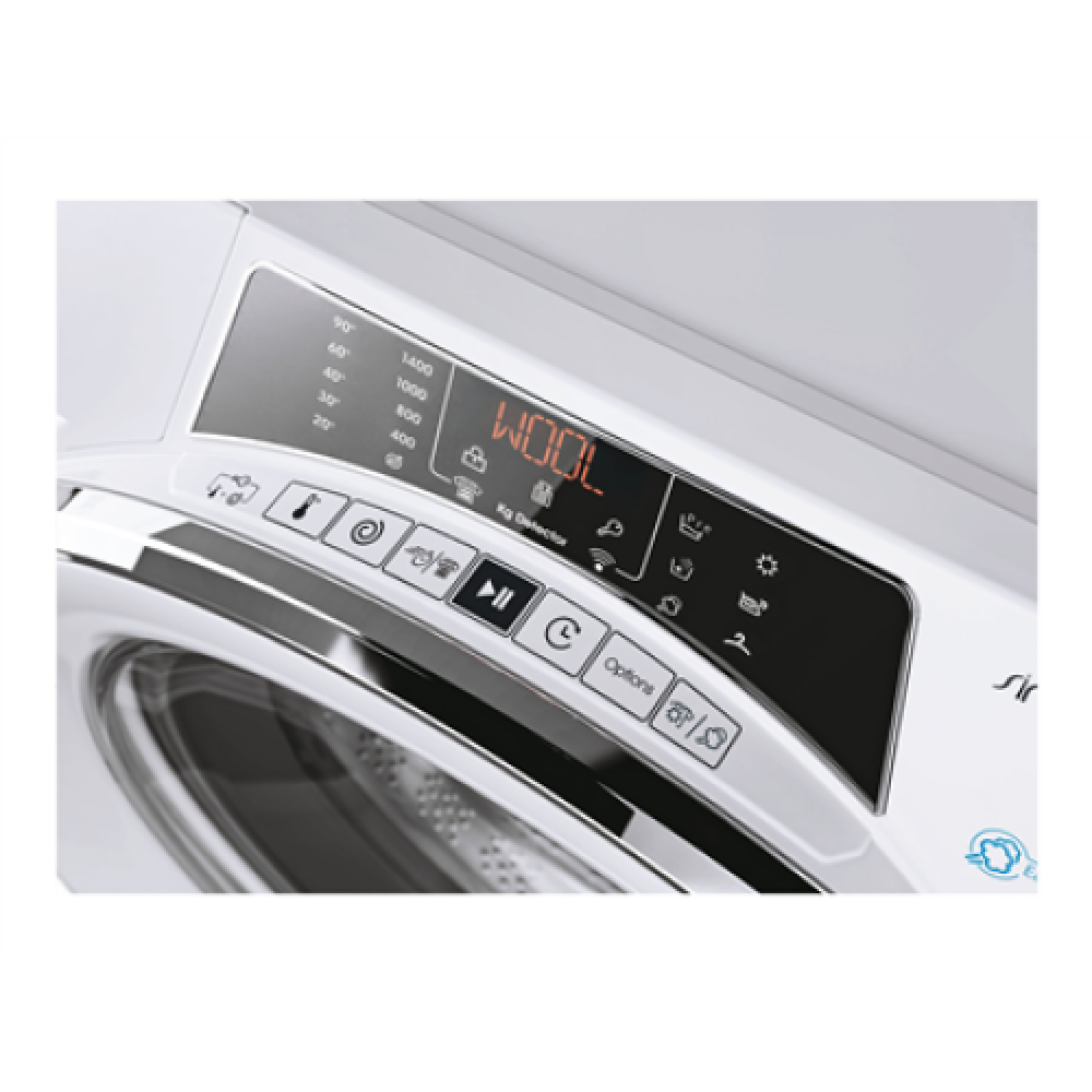 Candy Washing Machine with Dryer ROW41494DWMCE-S Energy efficiency class A Front loading Washing capacity 14 kg 1400 RPM Depth 67 cm Width 60 cm Display TFT Drying system Drying capacity 9 kg Steam function Wi-Fi White