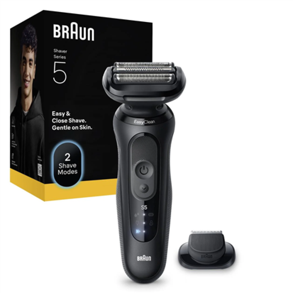 Braun Shaver , 52-N1200s Series 5 , Operating time (max) 50 min , Wet & Dry , Lithium Ion , Black