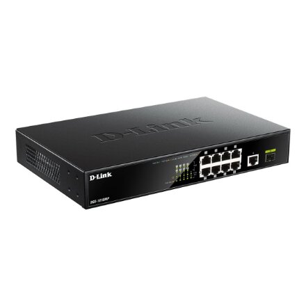 D-Link , 10 Gigabit port Switch with PoE , DGS-1010MP , Unmanaged , Desktop / Rackmount , Gigabit Ethernet (copper) ports quantity 1 , SFP ports quantity 1 , Power over Ethernet (PoE) ports quantity 8