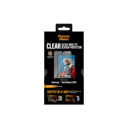 PanzerGlass Screen Protector Samsung New Galaxy S26 , Ultra-Wide Fit w. FASTFIT IN-A-BOX , PanzerGlass