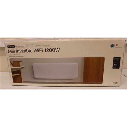 SALE OUT. Mill PA1200WIFI3 GEN3 1200W Panel Heater, Thermostat, Millheat APP+WiFi, Steel front, White , Mill , Heater , PA1200WIFI3 , Panel Heater , 1200 W , Suitable for rooms up to 15 m² , White , DEMO , IPX4