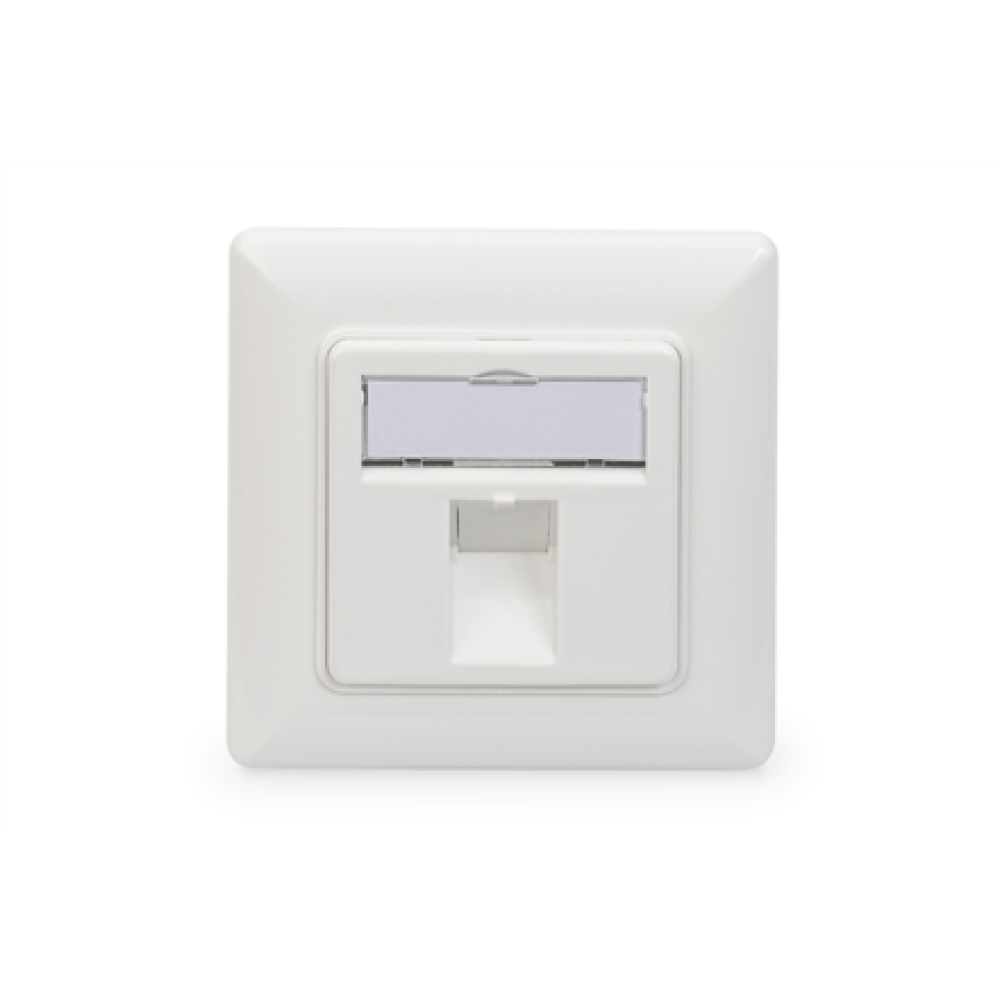 Digitus , Wallplate for Keystone Modules, German type, middle plate 50x50 mm, frame 80x80 mm , DN-93811