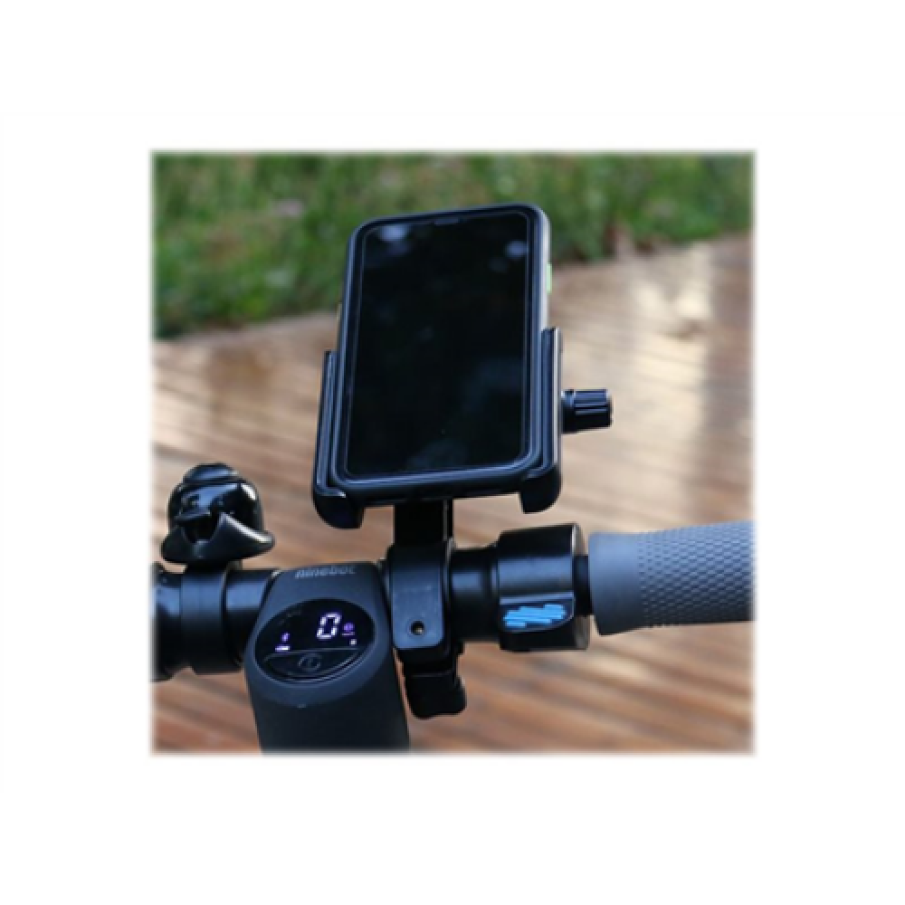 Segway , Smartphone holder for Kickscooters , Adjustable , Black , 360 ° , 6.5