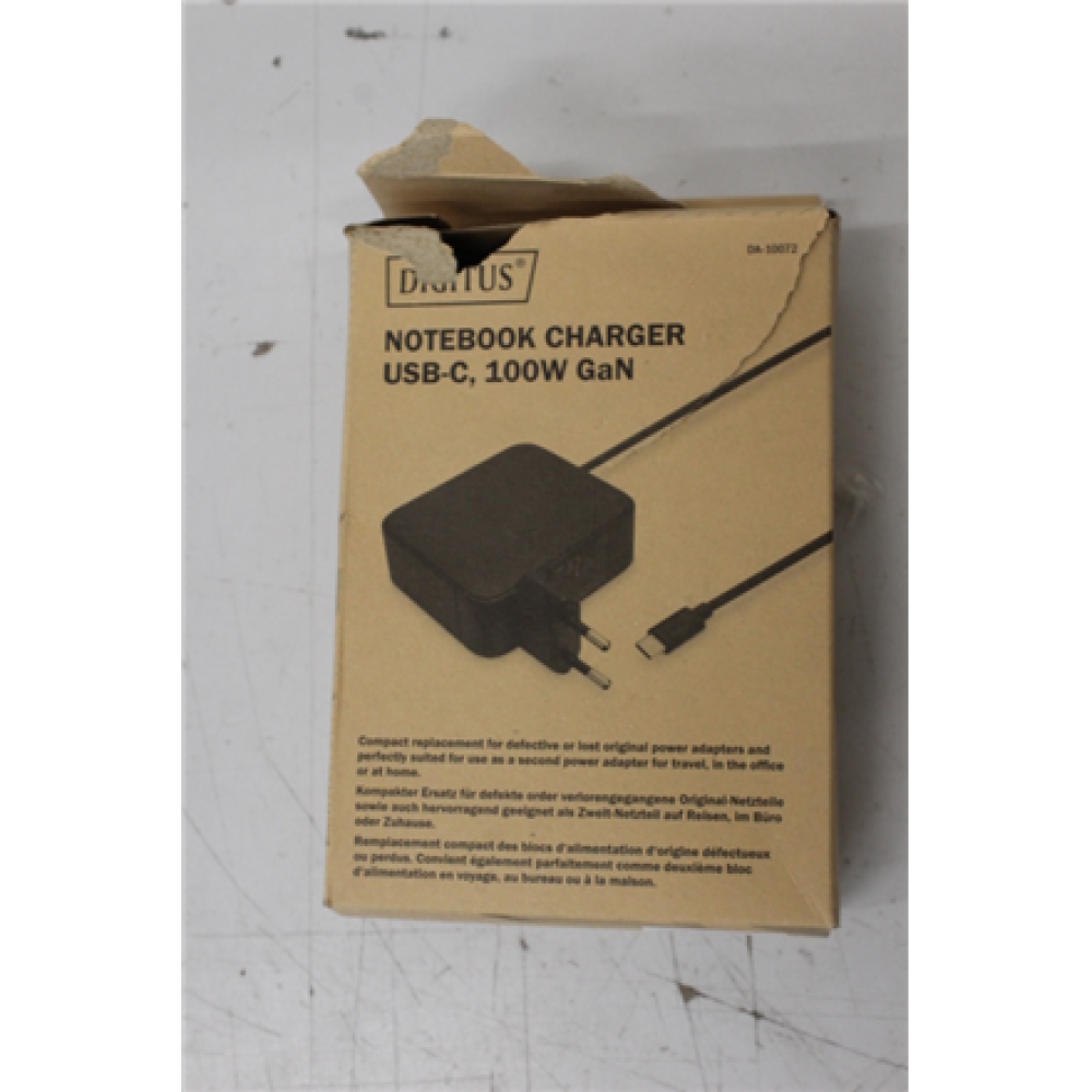 SALE OUT. Digitus Notebook Charger USB-C, 100W GaN / , Digitus Notebook Charger USB-C, 100W , DA-10072 , DAMAGED PACKAGING, UNPACKED