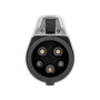 EV+ Type 1 to Type 2 32A adapter for EV charging cable EV+ , EV-AD-T1-32-1P-W , EV+ Type 1 to Type 2 32A adapter for EV charging cable , Output , A , 0.2 m