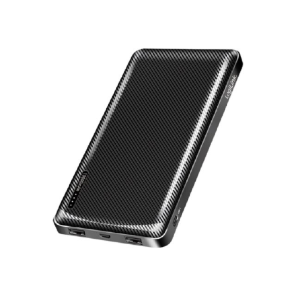 Logilink Power bank, Li-Po, 2x USB-A, USB-C , PA0316 , 10000 mAh , Black