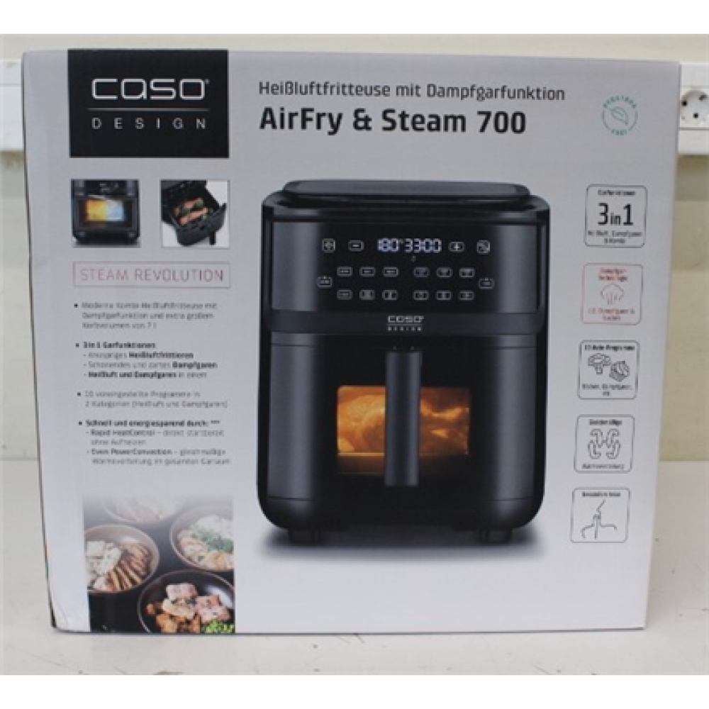 SALE OUT. Caso , Air Fryer with Steam Function , Steam and AirFry 700 , Power 1700 W , Capacity 7 L , Black , DEMO