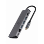 Cablexpert USB Type-C 5-in-1 multi-port adapter (Hub + HDMI + PD + card reader + LAN) , A-CM-COMBO5-05 , Adapter
