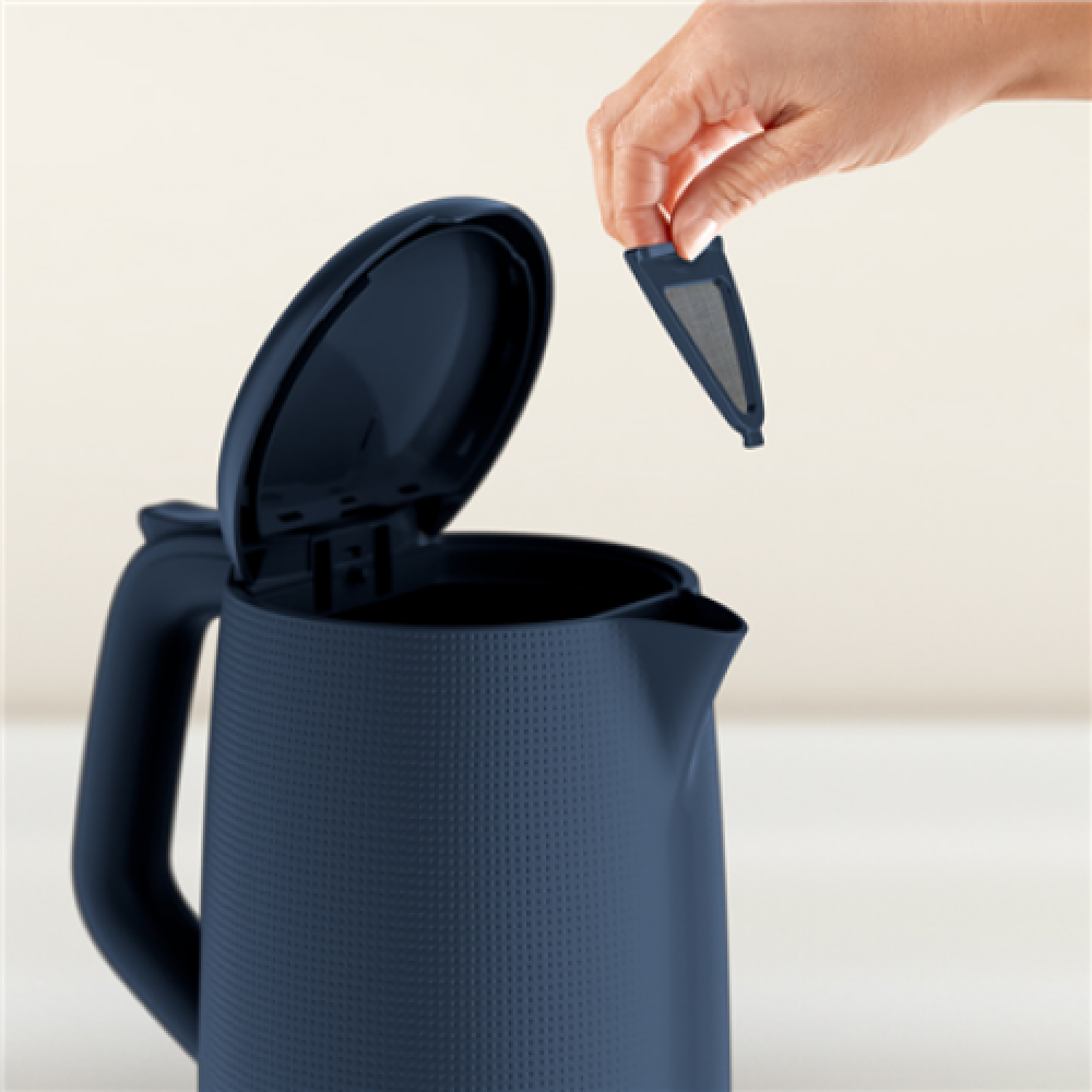 TEFAL Morning Kettle , KO2M0410 , Electric , 2400 W , 1.7 L , Plastic , 360° rotational base , Blue