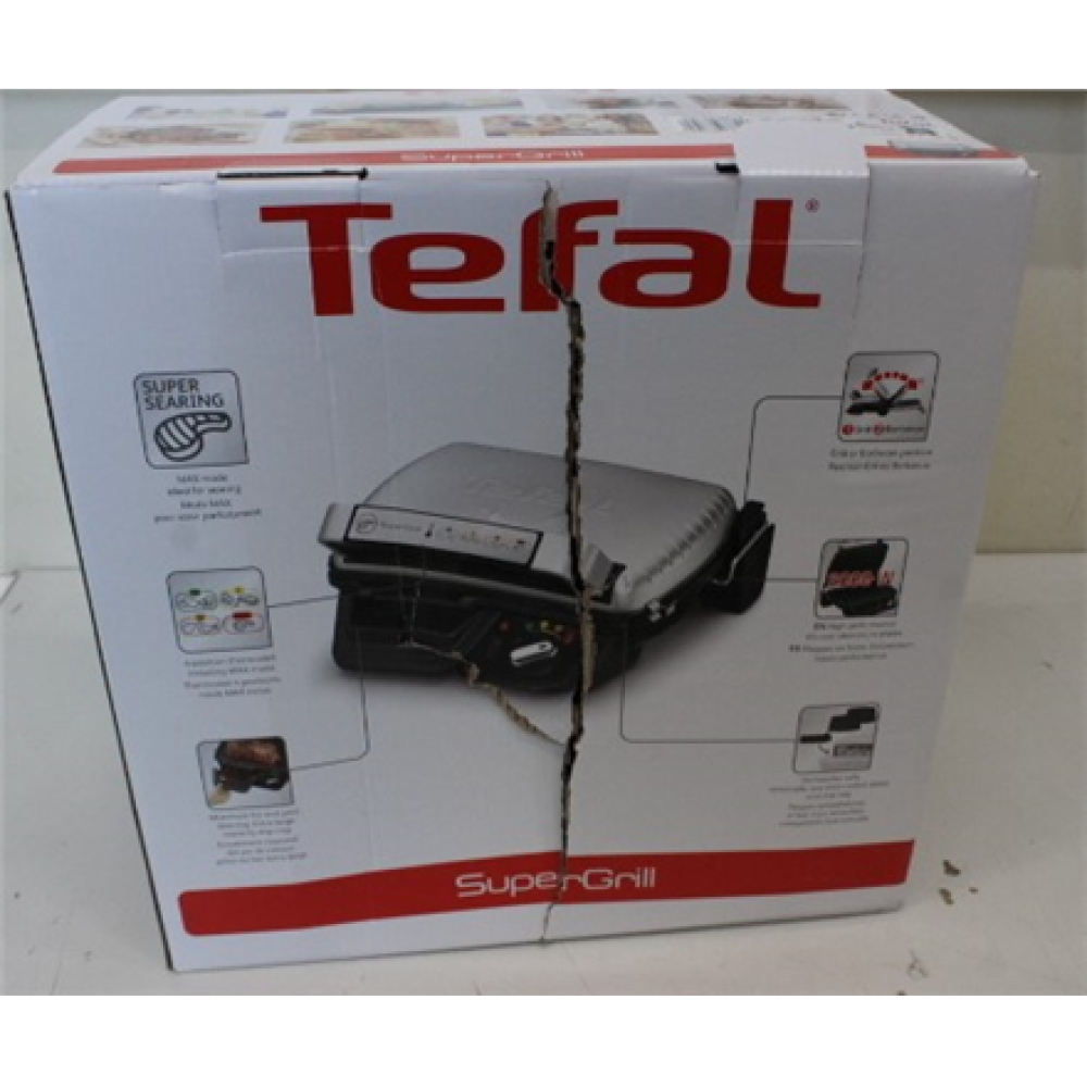 SALE OUT. TEFAL GC450B32 SuperGrill Standard, Stainless Steel/Black , TEFAL , SuperGrill Standard , GC450B32 , Contact , 2000 W , Stainless steel , DAMAGED PACKAGING,DENT ON THE TOP