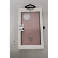 SALE OUT. Guess GUHCP13XPSATPP iPhone 13 Pro Max 6,7 różowy/pink hardcase SaffianoTriangle Logo Cardslot DIRTY PACKAGING , GUESS DIRTY PACKAGING
