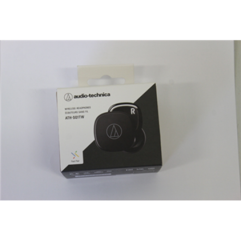 SALE OUT. Audio Technica ATH-SQ1TW Wireless Earbuds, Black Audio Technica True Wireless Earbuds ATH-SQ1TWBK In-ear, Microphone, DAMAGED PACKAGING, Wireless, Black