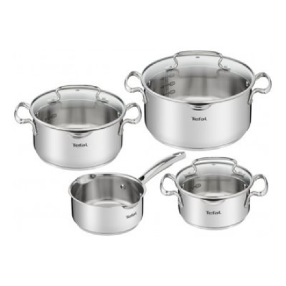 TEFAL , Duetto+ Stewpots set, 7 pcs , G719S734 , Stainless steel , Dishwasher proof , Lid included , Stainless steel