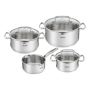TEFAL , Duetto+ Stewpots set, 7 pcs , G719S734 , Stainless steel , Dishwasher proof , Lid included , Stainless steel