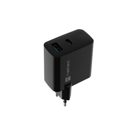 Natec Ribera USB Charger, 1x USB-A, 1x USB-C, 45 W , NUC-2143