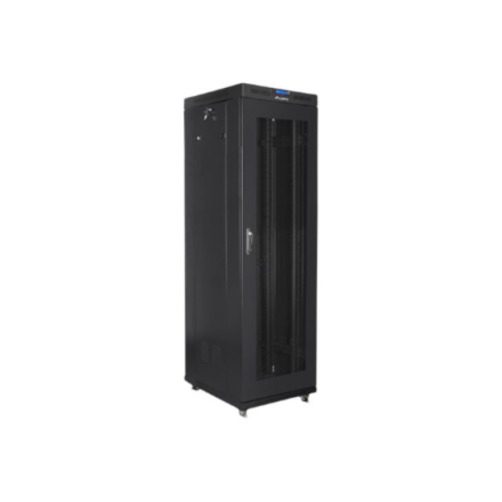 Lanberg Rack cabinet 19 free-standing 42U/600x800 (flat pack) with mesh door lCD V2, black , Lanberg