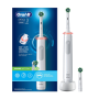 Oral-B Electric Toothbrush , Pro 3 3000 Cross Action , Rechargeable , For adults , Number of brush heads included 2 , Number of teeth brushing modes 3 , White